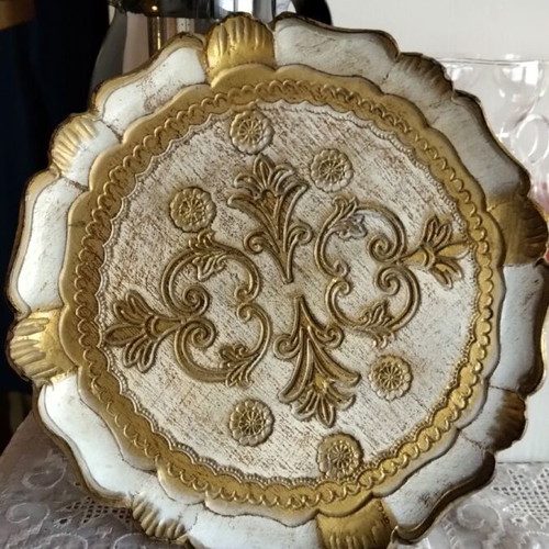 Tea set with Byzantine plate new, in its box