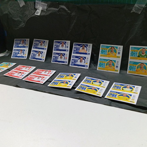 Topps Euro 2024 football stickers used, 2 pieces