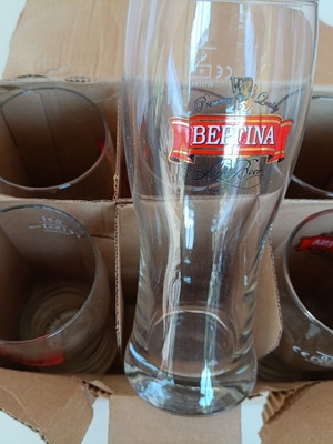 Vergina Beer Glasses Set of 6 New