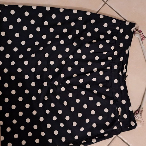 Skirt short dark blue polka dot used size M