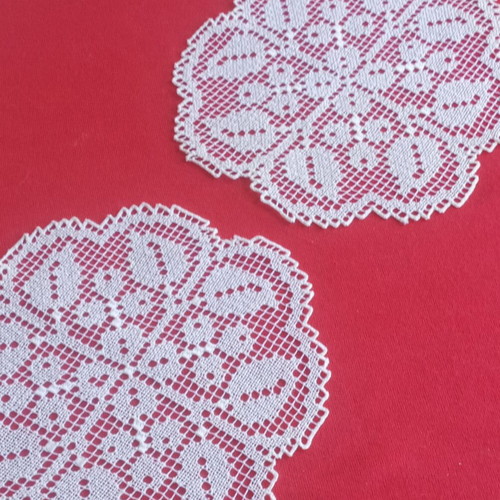 Filet lace doilies, handmade, vintage 1950s from Tinos