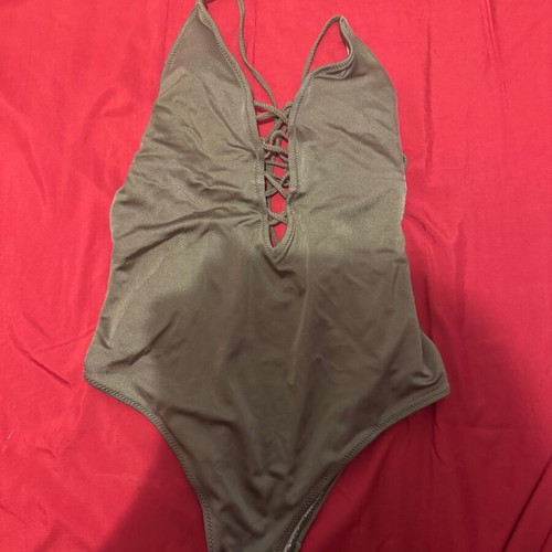 Rock Club one-piece swimsuit size M, khaki green
