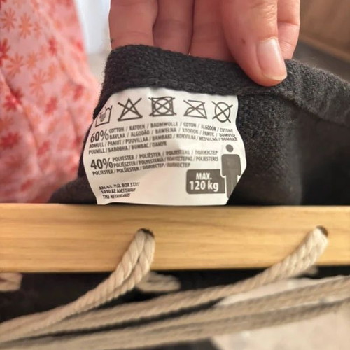 Single hammock with cotton-polyester fabric