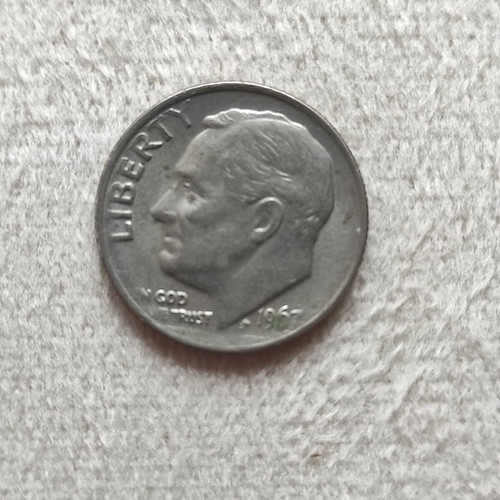 United States One Dime 1967 used