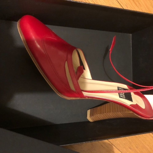 Gianfranco Ferre red heels new, size 39, leather
