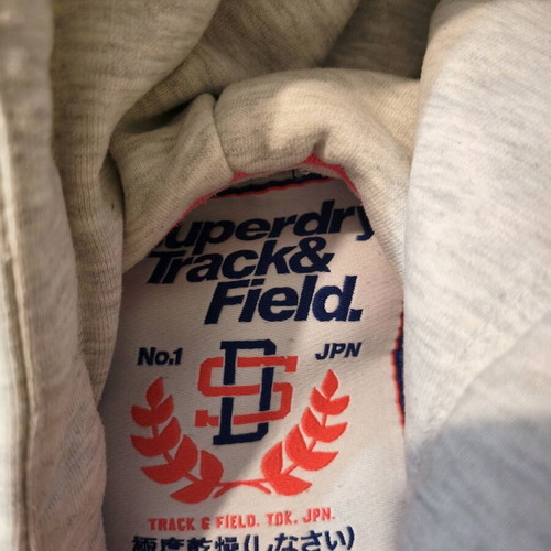 Superdry hoodie XS in very good condition, white and grey