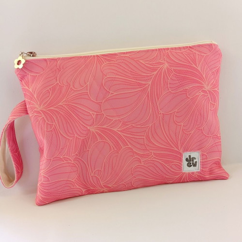 Bloom set of 3 cosmetic bags new, pink quilted design
