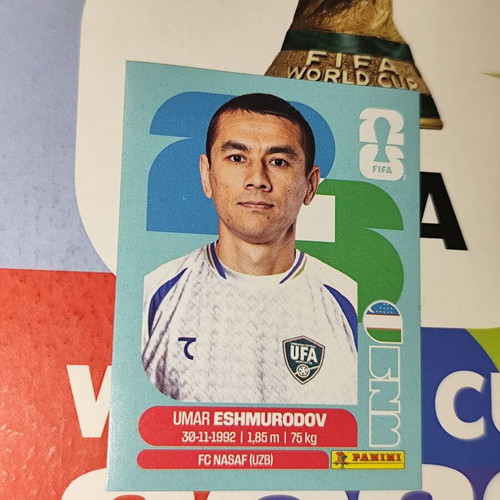 Umar Eshmurodov World Cup 2026 Panini sticker