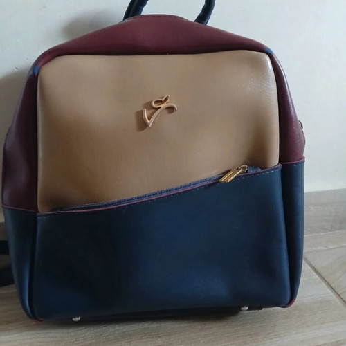 Women's backpack used, tricolor with minor imperfections