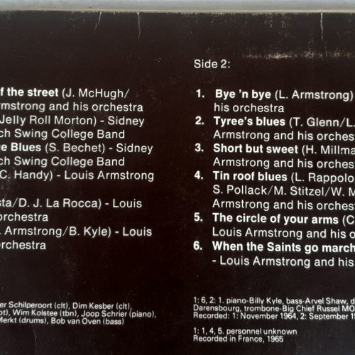 Louis Armstrong-Sidney Bechet LP used, jazz