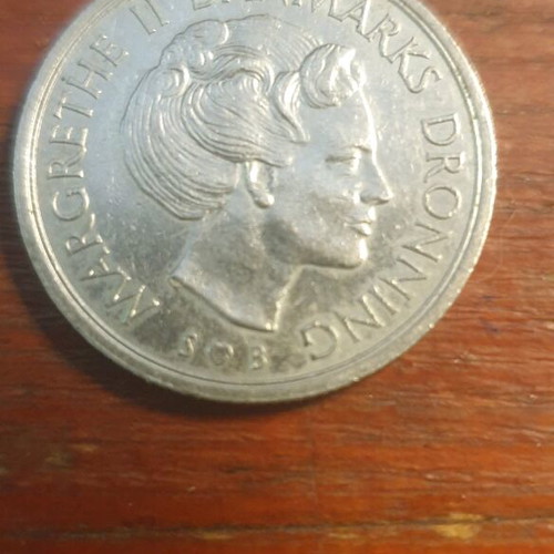 1 Krone Coin 1976 Queen Margrethe II Like New