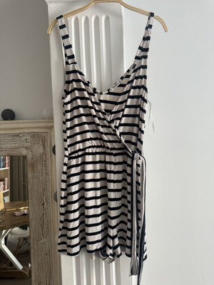 Pull & Bear striped one-piece romper used, size M