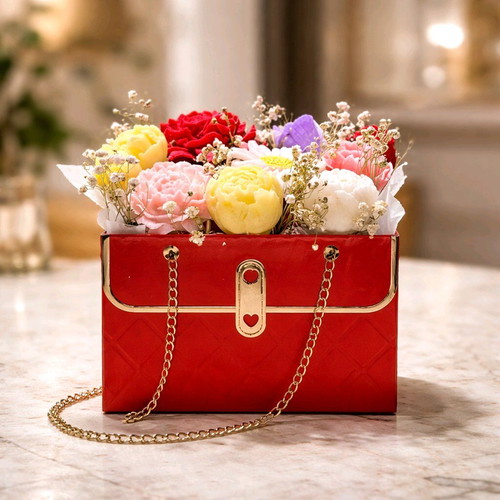 Bag with 9 new scented wax flowers