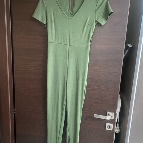 Ribbed jumpsuit khaki like new, small and medium sizes