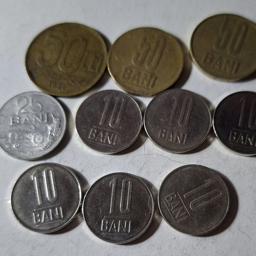 Lot of 10 Romanian coins