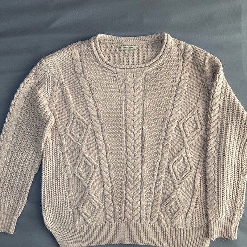 Oversize knitted sweater Pull & Bear pink like new, size S