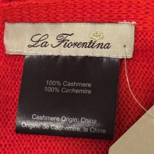 La Fiorentina Cape 100% Cashmere new, red
