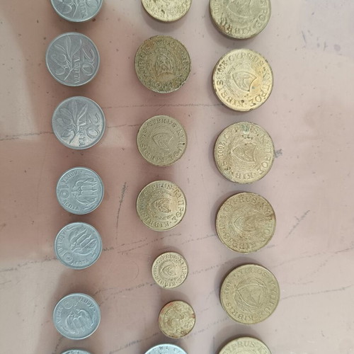 Greek and Cypriot coins used collection