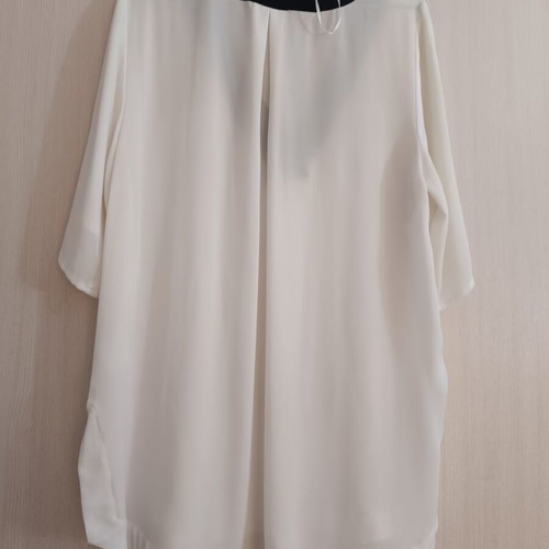 White transparent shirt used, size XXL, with black detail
