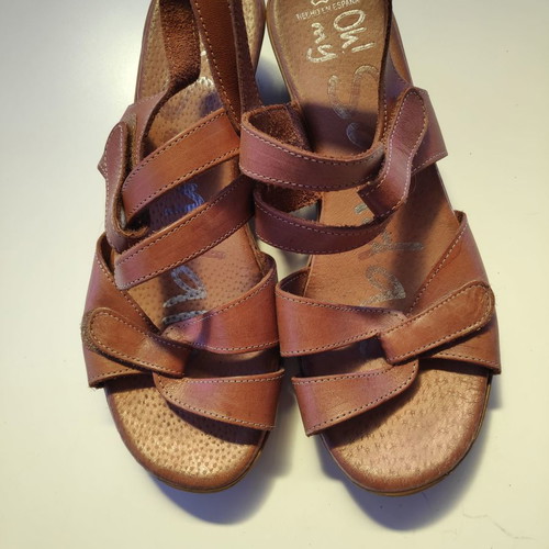 Oh My Sandals leather anatomical sandals used size 40 brown