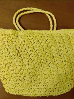 Crochet bag crossbody yellow new with tag