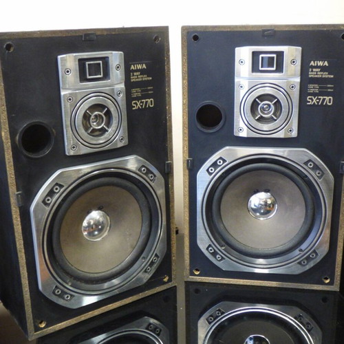 Aiwa SX-770 vintage Hi-Fi speakers used, pair 50W
