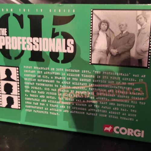 Corgi C15 The Professionals collectible new