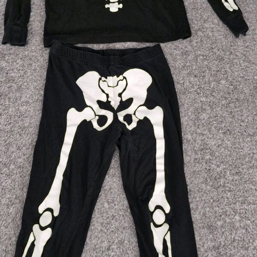 H&M Kids Skeleton Pajamas like new, size 8–10, black