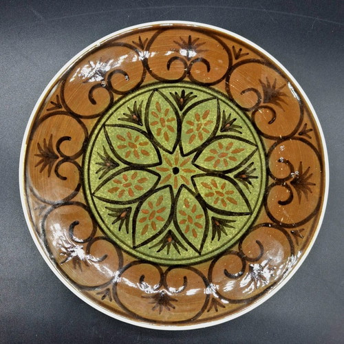 Vintage κεραμικό πιάτο τοίχου «Κεραμεικός» 23 cm, σαν καινούργιο, χειροποίητο