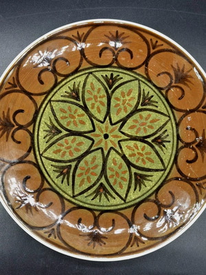 Vintage κεραμικό πιάτο τοίχου «Κεραμεικός» 23 cm, σαν καινούργιο, χειροποίητο