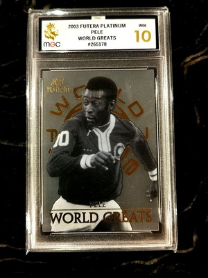 Κάρτα Pelé 2003 Futera Platinum World Greats MGC GEM MINT 10 καινούργιο