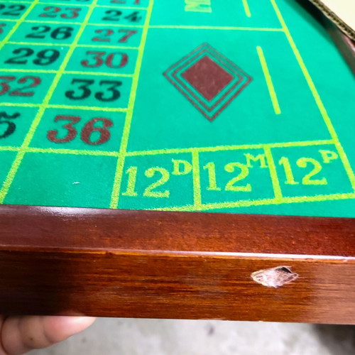 Didatto Wooden Roulette Set 95cm like new, complete with accessories