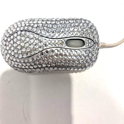 Computer mouse with rhinestones used, usb