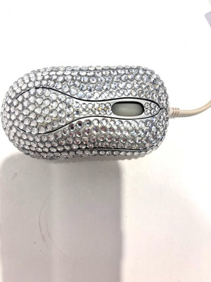 Computer mouse with rhinestones used, usb