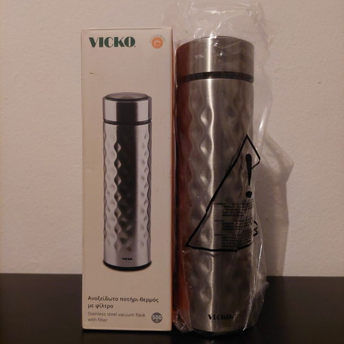 VICKO Stainless Steel Thermos with Filter 500ml new