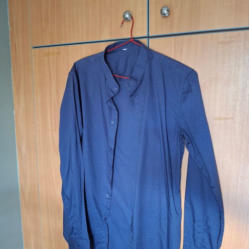 Men's dress shirts used, blue, sizes M and L, set of 2