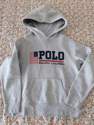 Ralph Lauren hoodie gray like new for boys 10-12 years