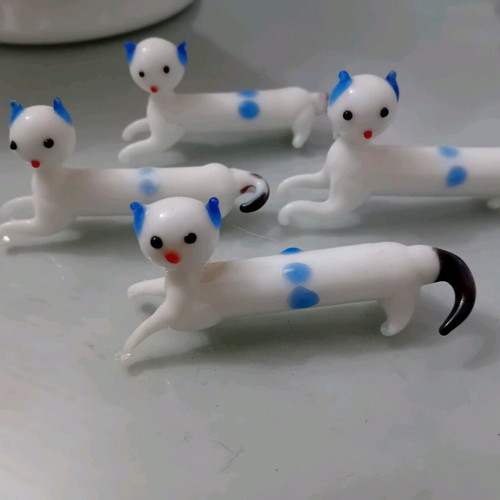 Murano cats set of 4 pieces