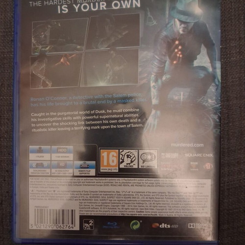 Murdered Soul Suspect PS4 like new