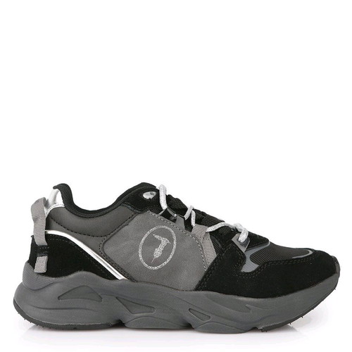 Trussardi women's sneakers size 41 like new, black and silver