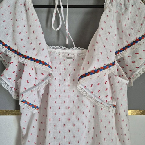 Funky Buddha blouse like new, white summer top size M