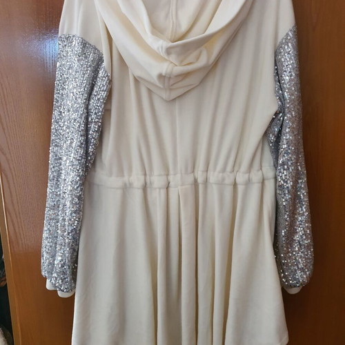 Shine 2gether velvet tracksuit set with sequins new, beige
