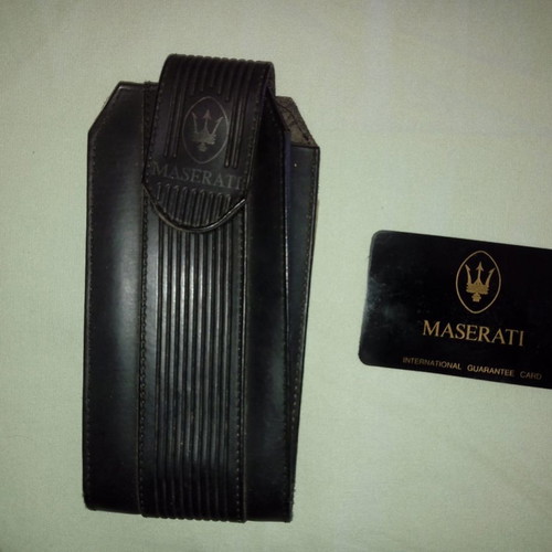 Authentic vintage Maserati sunglasses case like new, black