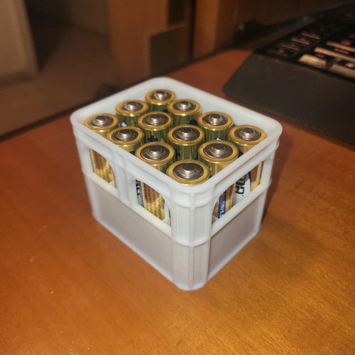 AA battery case in beer crate shape new