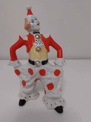 Clown figurine USSR Verbilky porcelain 1965-1991