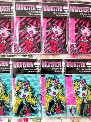 Monster High fabric cases by Mattel like new, 12 pieces