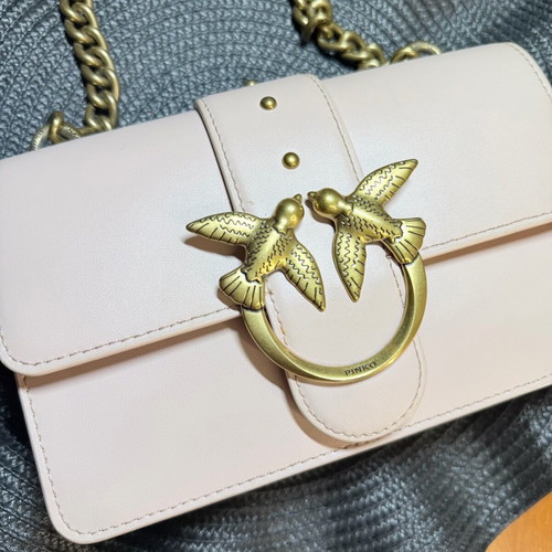 Pinko shoulder bag like new, pink and gold