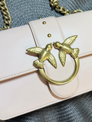 Pinko shoulder bag like new, pink and gold