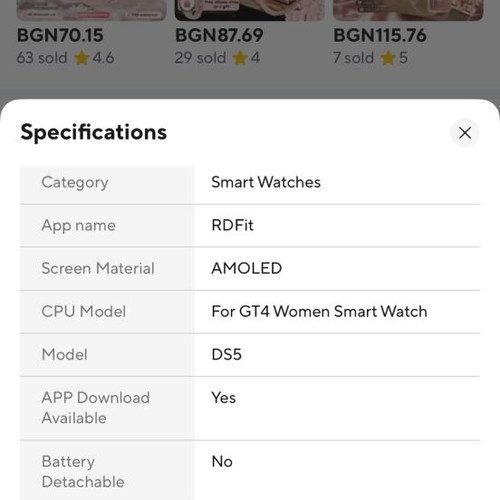 Smart watch new, unisex model