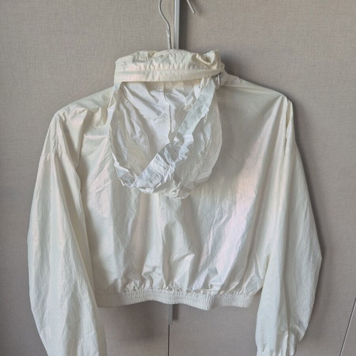 Calvin Klein windbreaker jacket like new, white, with hood